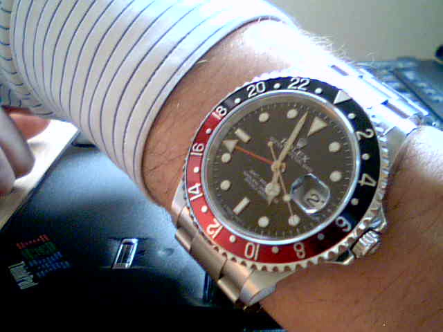 ROLEX 16710 GMT-MASTER ll M black and red bezel