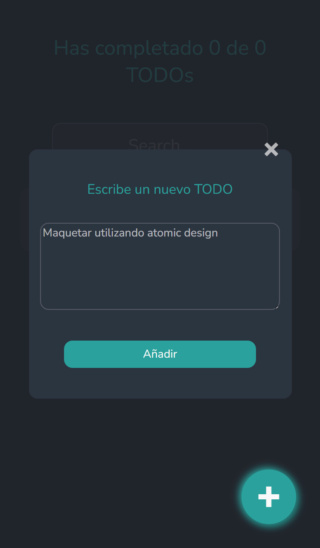 Escibe un nuevo TODO y has clic en añadir